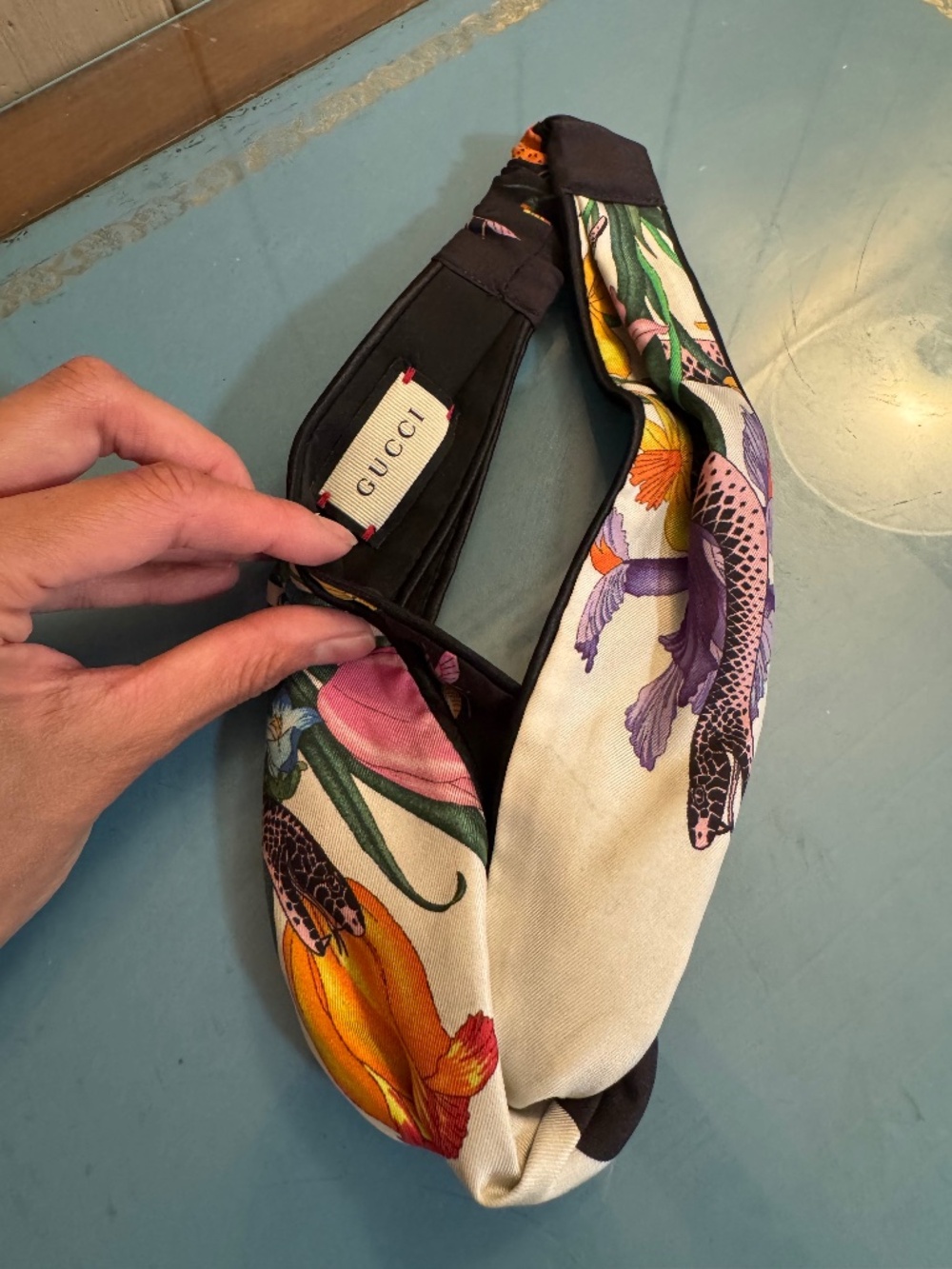 Authentic Gucci floral headband